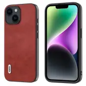 ABEEL iPhone 14 Plus Skal i Läder med Stötabsorbering - Röd