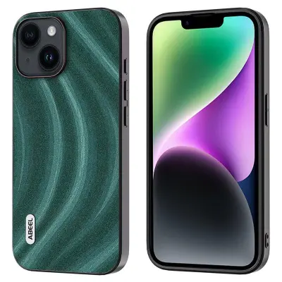ABEEL Milky Way iPhone 14 Plus Skal PU Läder Grön