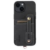 ABEEL Style 01 Mobilskal till iPhone 14 Plus Litchi Textur Svart