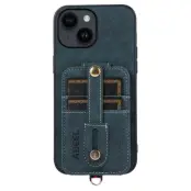 ABEEL Style 02 Mobilskal till iPhone 14 Plus PU Läder Blå