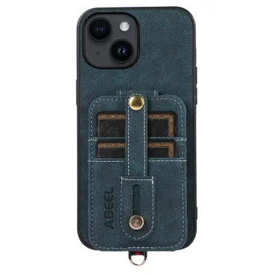 ABEEL Style 02 iPhone 14 Plus Mobilskal PU Läder Blå