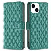 BINFEN iPhone 14 Plus Plånboksfodral Rhombus - Grön