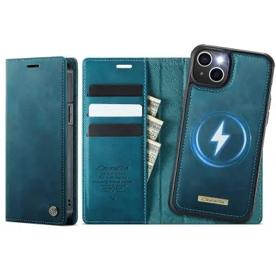 CASEME C49 Fodral för iPhone 14 Plus/15 Plus MagSafe Grön