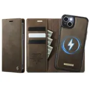 CASEME C49 Fodral för iPhone 14 Plus/15 Plus MagSafe Kaffe