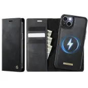 CASEME C49 Fodral för iPhone 14 Plus/15 Plus MagSafe Svart