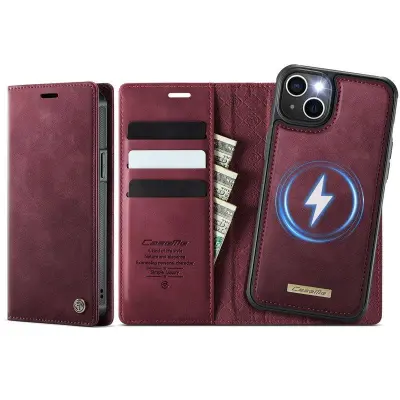 CASEME C49 Fodral för iPhone 14/15 Plus MagSafe Röd