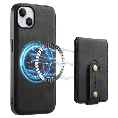 DENIOR D14 iPhone 14 Plus Fodral Läder + TPU + PC Svart