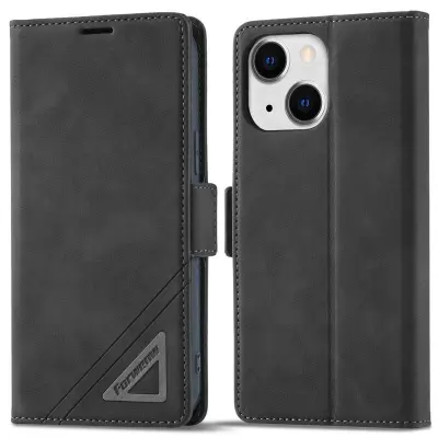 FORWENW F3-Series iPhone 14 Plus Plånboksfodral Konstläder - Svart