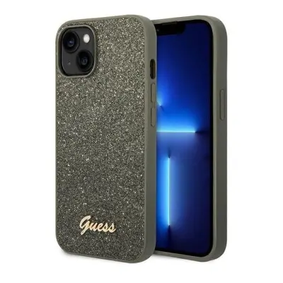 Guess Glitter Flakes Case (iPhone 14 Plus) - Grön