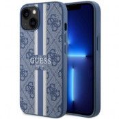 Guess iPhone 14 Plus Mobilskal MagSafe 4G Printed Stripes Blå