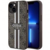 Guess iPhone 14 Plus Mobilskal MagSafe 4G Printed Stripes Brun