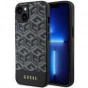 Guess iPhone 14 Plus Mobilskal MagSafe GCube Stripes - Svart