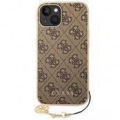 GUESS iPhone 14 Plus Skal 4G Charms Collection - Brun