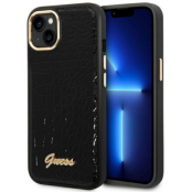 GUESS iPhone 14 Plus Skal Croco Collection - Svart