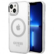 GUESS iPhone 14 Plus Skal Magsafe Metal Outline - Silver