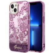 GUESS iPhone 14 Plus Skal Porcelain Collection - Fuschia