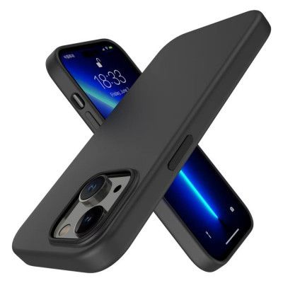 iPhone 14 Plus Skal Liquid Silicone - Svart