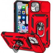 iPhone 14 Plus Skal Ringhållare Kickstand - Röd
