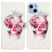 iPhone 14 Plus Plånboksfodral Folio Flip - Crown Skull