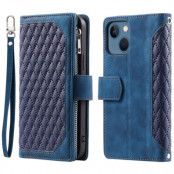 iPhone 14 Plus Plånboksfodral Rhombus - Blå