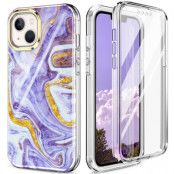 iPhone 14 Plus Skal 360 Marble - Lila
