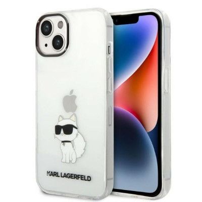 Karl Lagerfeld Ikonik Choupette Transparent Skal till iPhone 14 Plus