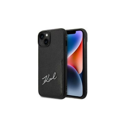 Karl Lagerfeld iPhone 14 Plus fodral med korthållare - Svart