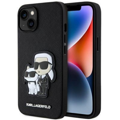 Karl Lagerfeld iPhone 14 Plus Mobilskal Saffiano Karl - Svart