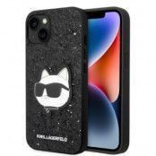 Karl Lagerfeld iPhone 14 Plus Skal Glitter Choupette Patch - Svart