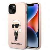 Karl Lagerfeld iPhone 14 Plus Skal Magsafe Ikonik Silicone - Rosa