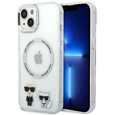 Karl Lagerfeld iPhone 14 Plus Skal Magsafe Karl&Choupette Aluminum