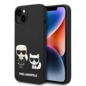 Karl Lagerfeld iPhone 14 Plus Skal Magsafe Silicone Karl & Choupette - Svart