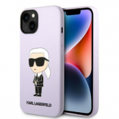 Karl Lagerfeld iPhone 14 Plus Skal Silicone Ikonik - Lila