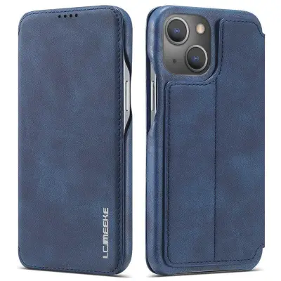 LC.IMEEKE iPhone 14 Plus Fodral KonstLäder - Blå