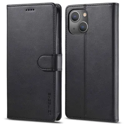 LC.IMEEKE iPhone 14 Plus Plånboksfodral Konstläder - Svart