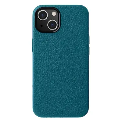 MELKCO iPhone 14 Plus Mobilskal Magnetiskt Äkta Läder + PC Blå