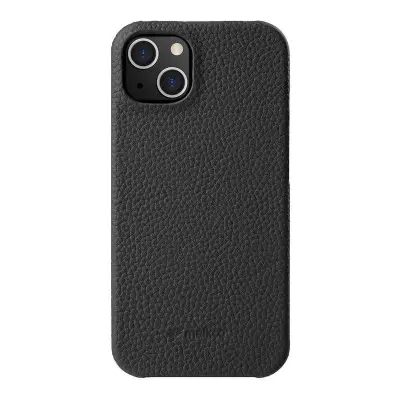 MELKCO iPhone 14 Plus Mobilskal Äkta Läder Belagt PC - Svart