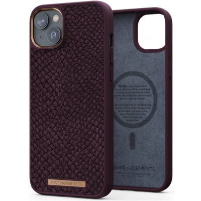 Njord by Element iPhone 14 Plus Skal MagSafe Laxläder - Röd