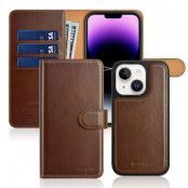 Puloka iPhone 14 Plus Plånboksfodral 2in1 Detachable - Brun