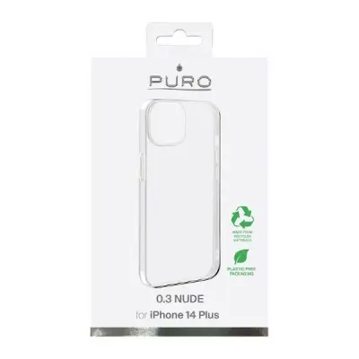 Puro iPhone 14 Plus/15 Plus Mobilskal MagSafe Nude 0.3 - Transparent