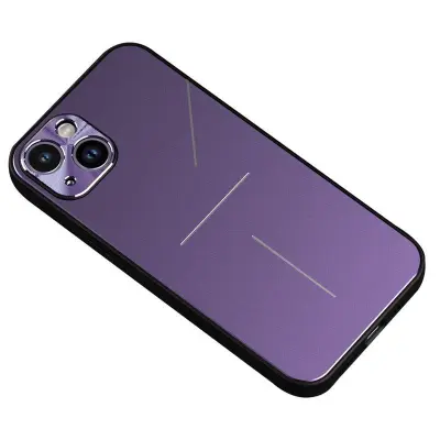 R-JUST RJ-52 Ultra Slim Mobilskal i Aluminium + TPU till iPhone 14 Plus Lila