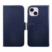 RV iPhone 14 Plus Plånboksfodral i Äkta Läder - Blå