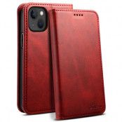SUTENI iPhone 14 Plus Plånboksfodral Magnetic Kickstand - Röd