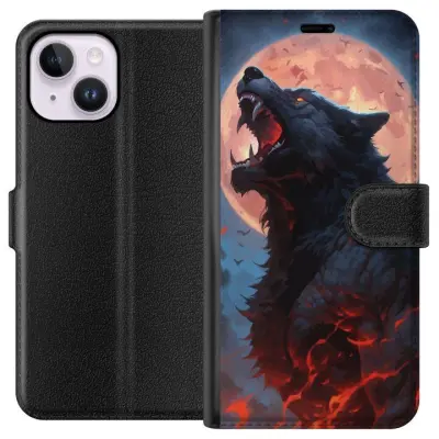 Plånboksfodral till Apple iPhone 14 Plus med Ylande varg