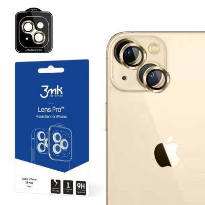 3MK iPhone 14 Plus Pro HybridGlass Kameralinskydd - Guld