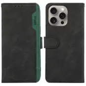 ABEEL iPhone 14 Pro Max Plånboksfodral RFID Blocking Konstläder Svart