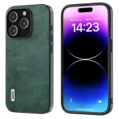 ABEEL iPhone 14 Pro Max Skal Drop-Proof Litchi Grön