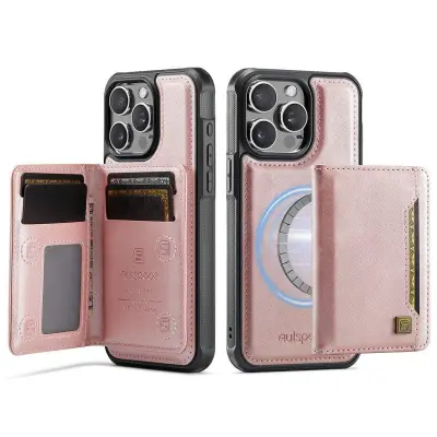 AUTSPACE iPhone 14 Pro Max Fodral KonstLäder - Roséguld