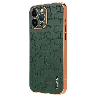 AZNS iPhone 14 Pro Max Fodral KonstLäder - Grön
