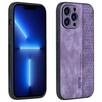 AZNS iPhone 14 Pro Max Fodral - KonstLäder - Lila